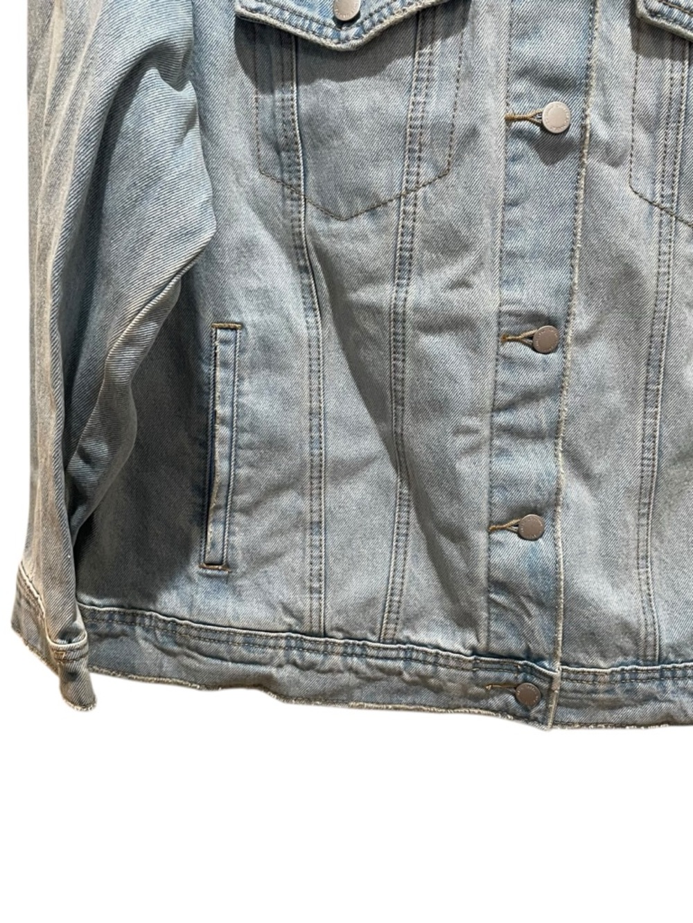 Universal Thread Denim Jacket Light Wash Blue Women Size XL Button Front Trucker - Picture 4 of 9